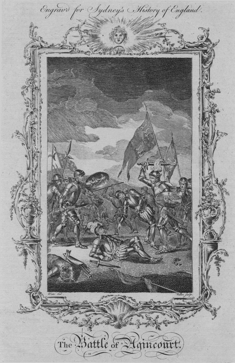 Az agincourti csata, 1773. alkotó: William Walker
