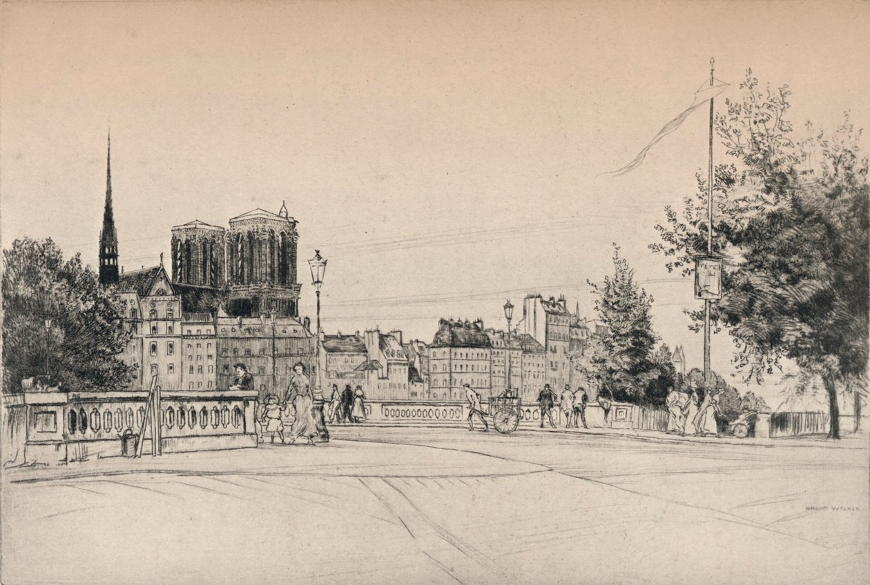 A Notre-Dame tornyai, 1915 alkotó: William Walker