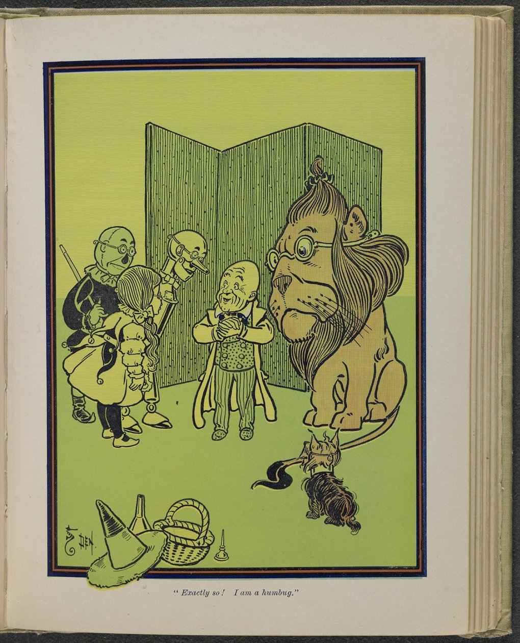 "Pontosan így van! Én egy humbug vagyok" Illusztráció Lyman Frank Baum "Óz, a csodálatos varázsló" című művéből. alkotó: William Wallace Denslow