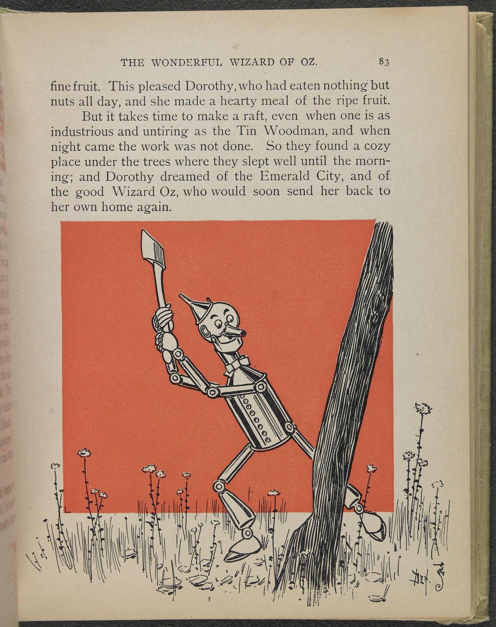 Illusztráció Lyman Frank Baum "Óz, a csodálatos varázsló" című művéből. alkotó: William Wallace Denslow