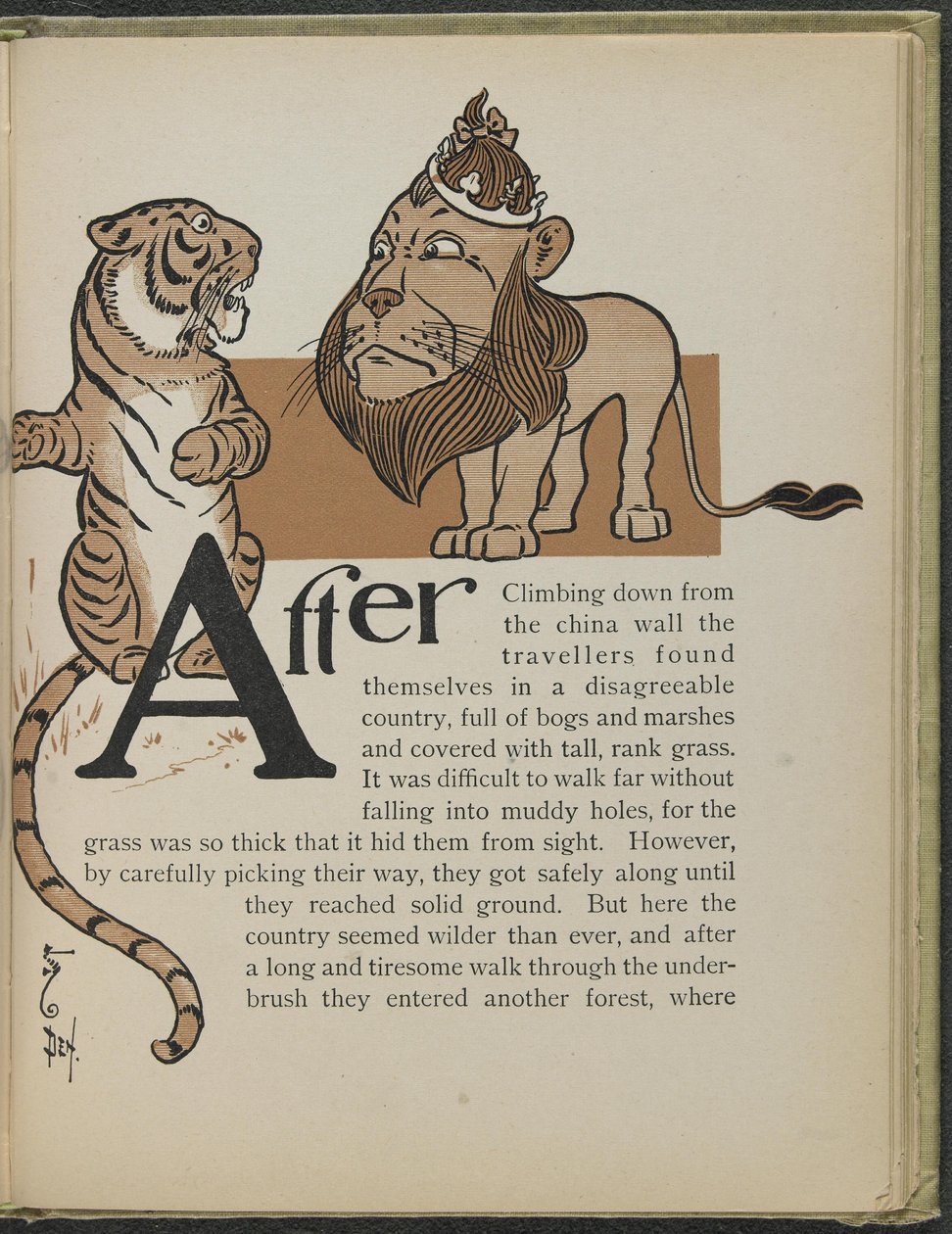 Illusztráció Lyman Frank Baum "Óz, a csodálatos varázsló" című művéből. alkotó: William Wallace Denslow