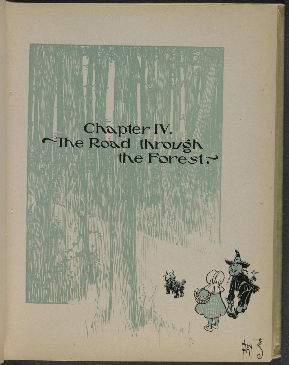 Illusztráció Lyman Frank Baum "Óz, a csodálatos varázsló" című művéből. alkotó: William Wallace Denslow