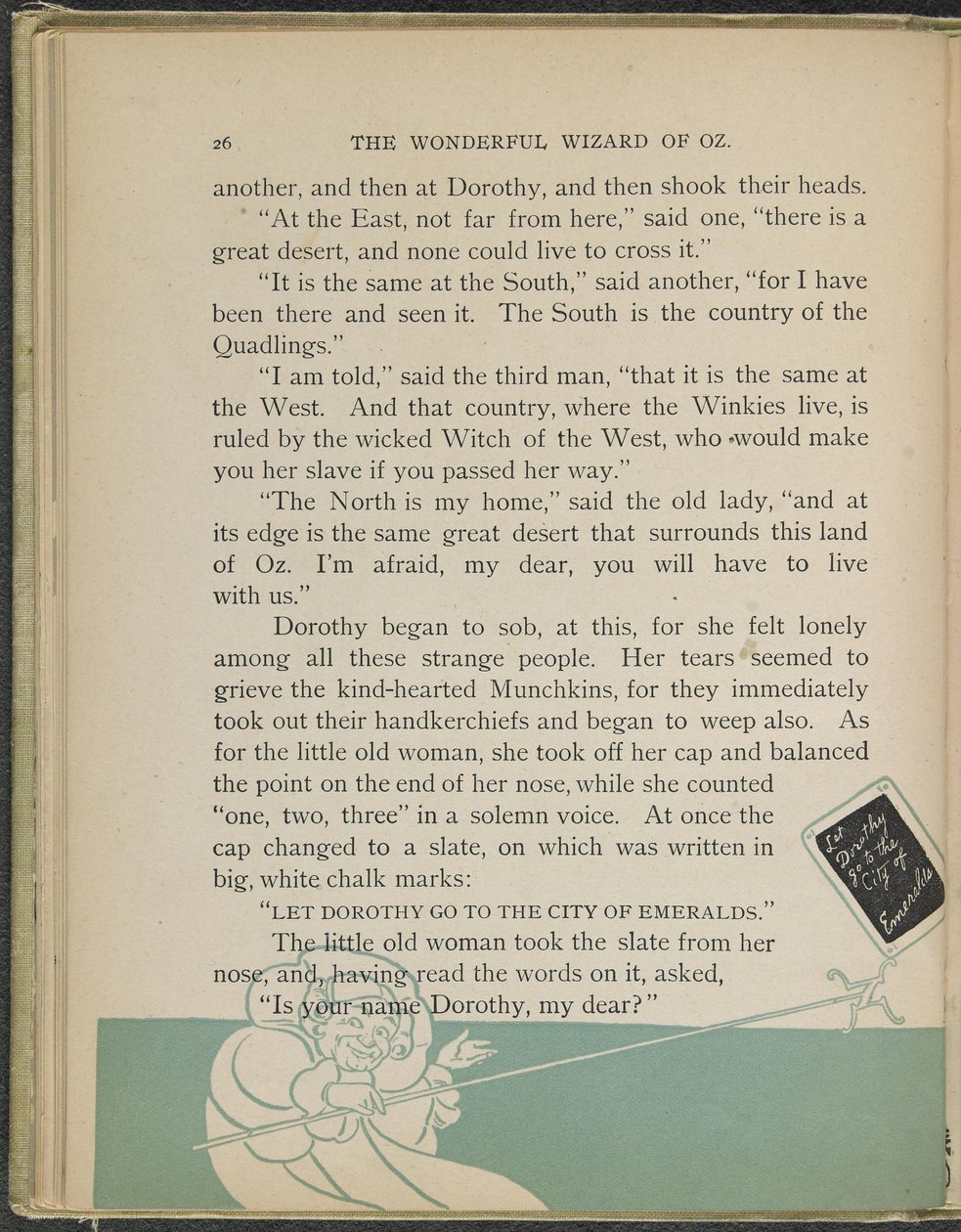 Illusztráció Lyman Frank Baum "Óz, a csodálatos varázsló" című művéből. alkotó: William Wallace Denslow