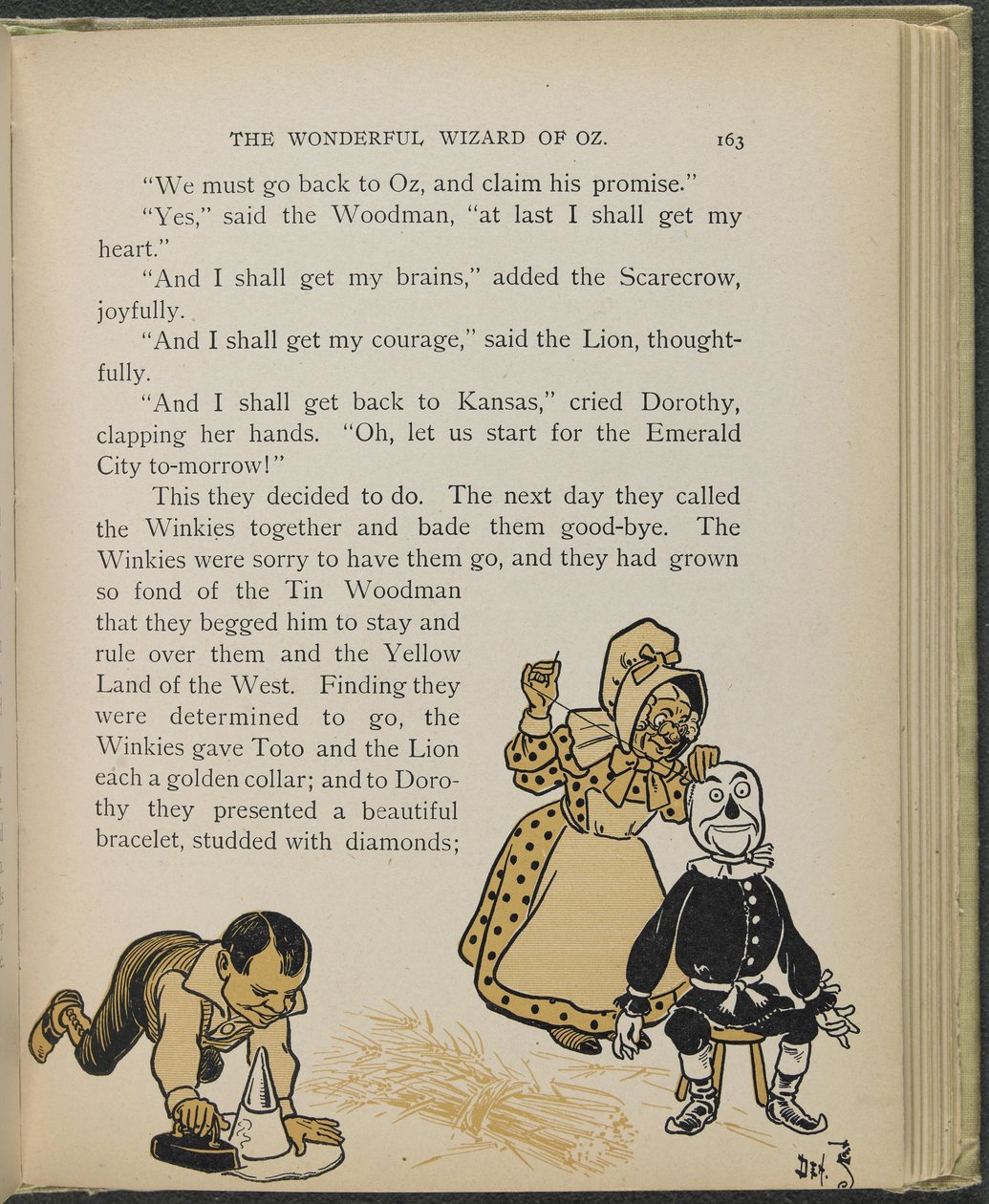 Illusztráció Lyman Frank Baum "Óz, a csodálatos varázsló" című művéből. alkotó: William Wallace Denslow