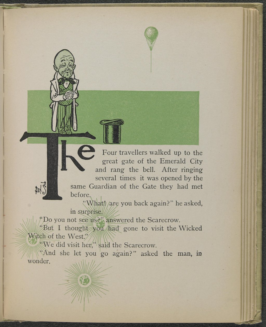 Illusztráció Lyman Frank Baum "Óz, a csodálatos varázsló" című művéből. alkotó: William Wallace Denslow