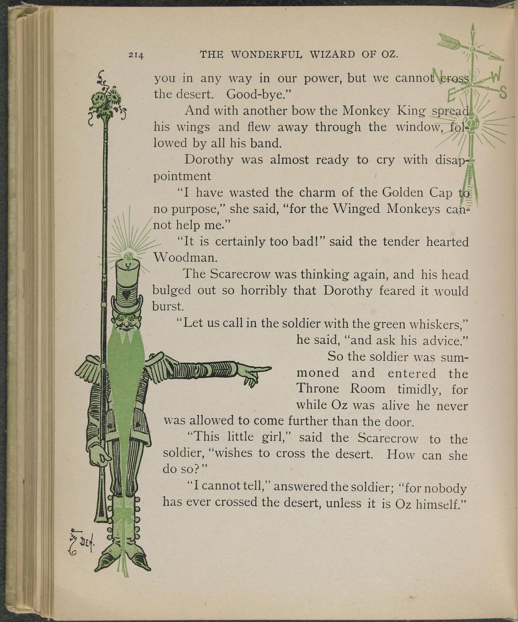 Illusztráció Lyman Frank Baum "Óz, a csodálatos varázsló" című művéből. alkotó: William Wallace Denslow