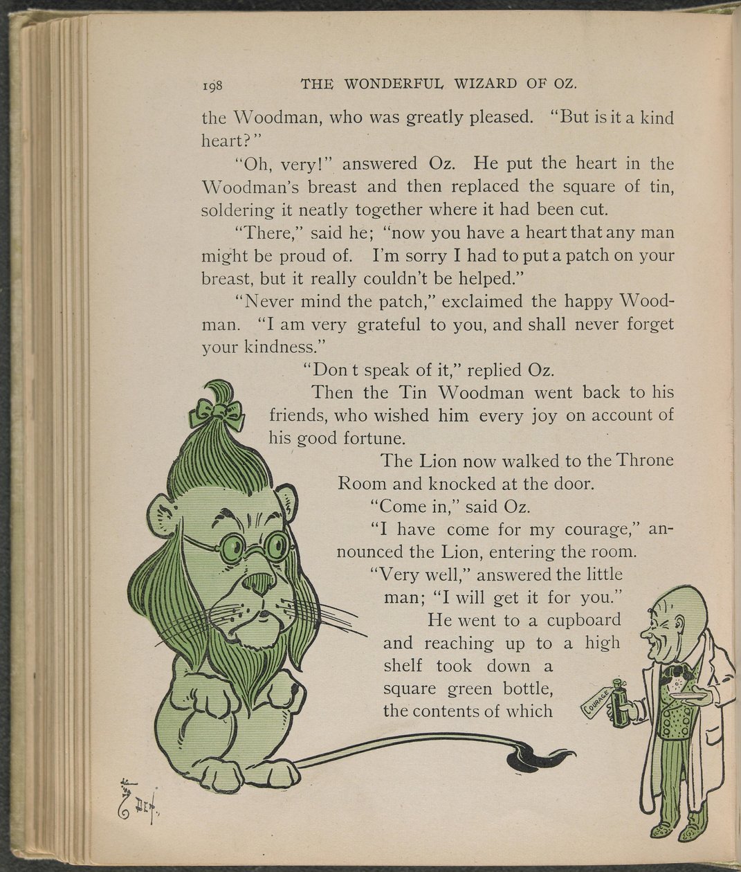 Illusztráció Lyman Frank Baum "Óz, a csodálatos varázsló" című művéből. alkotó: William Wallace Denslow