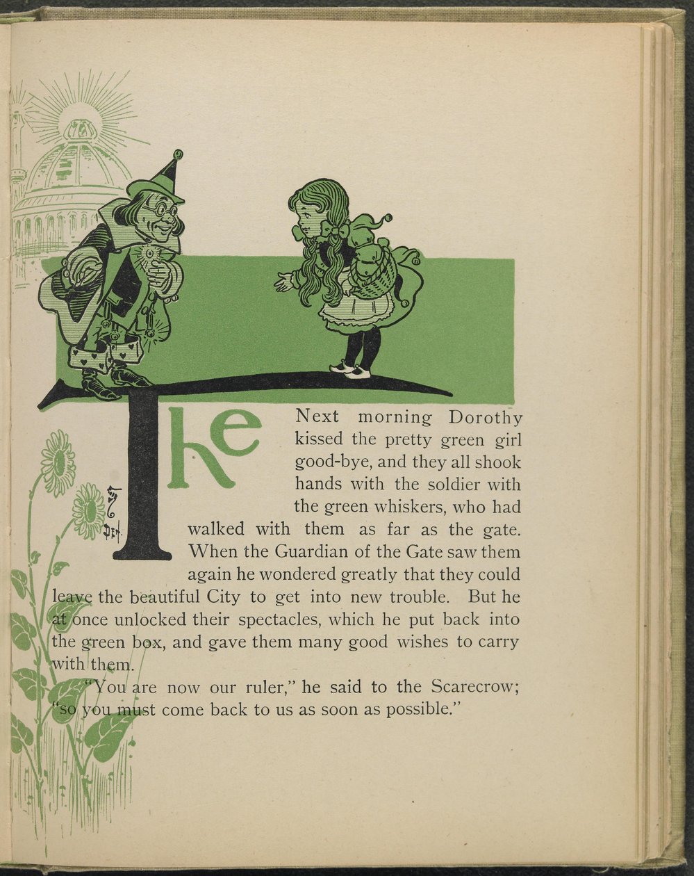 Illusztráció Lyman Frank Baum "Óz, a csodálatos varázsló" című művéből. alkotó: William Wallace Denslow