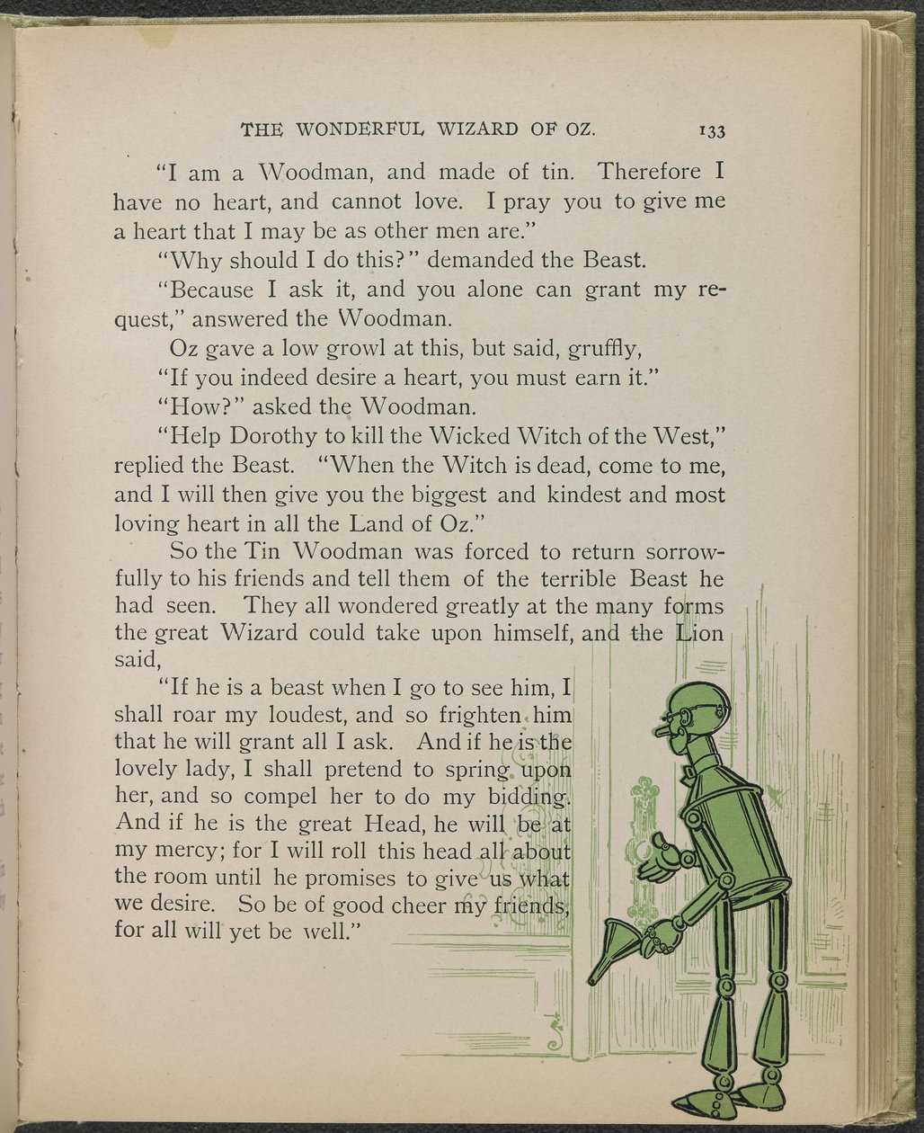 Illusztráció Lyman Frank Baum "Óz, a csodálatos varázsló" című művéből. alkotó: William Wallace Denslow