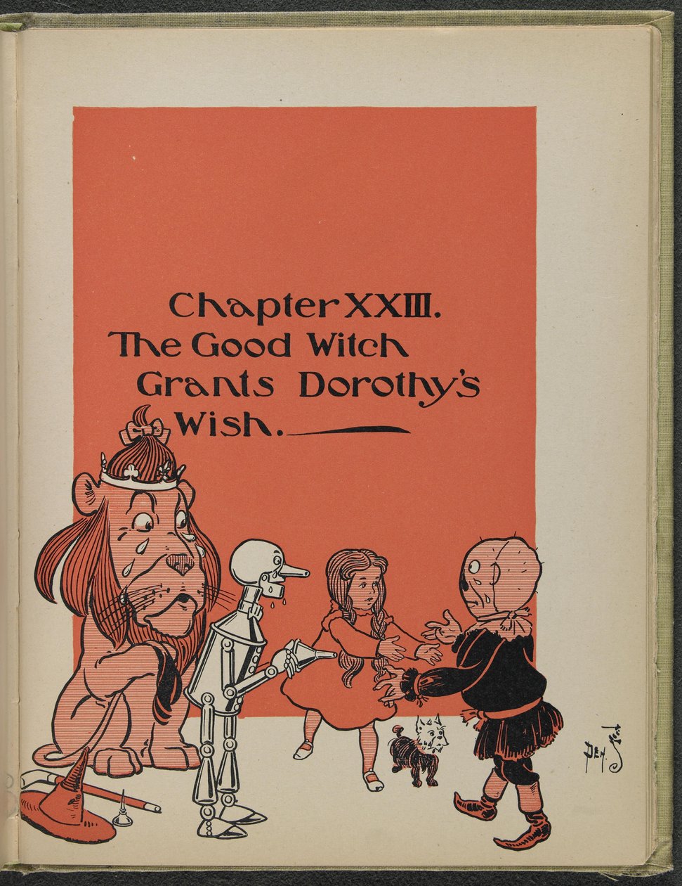 Illusztráció Lyman Frank Baum "Óz, a csodálatos varázsló" című művéből. alkotó: William Wallace Denslow