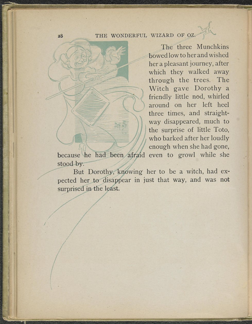 Illusztráció Lyman Frank Baum "Óz, a csodálatos varázsló" című művéből. alkotó: William Wallace Denslow