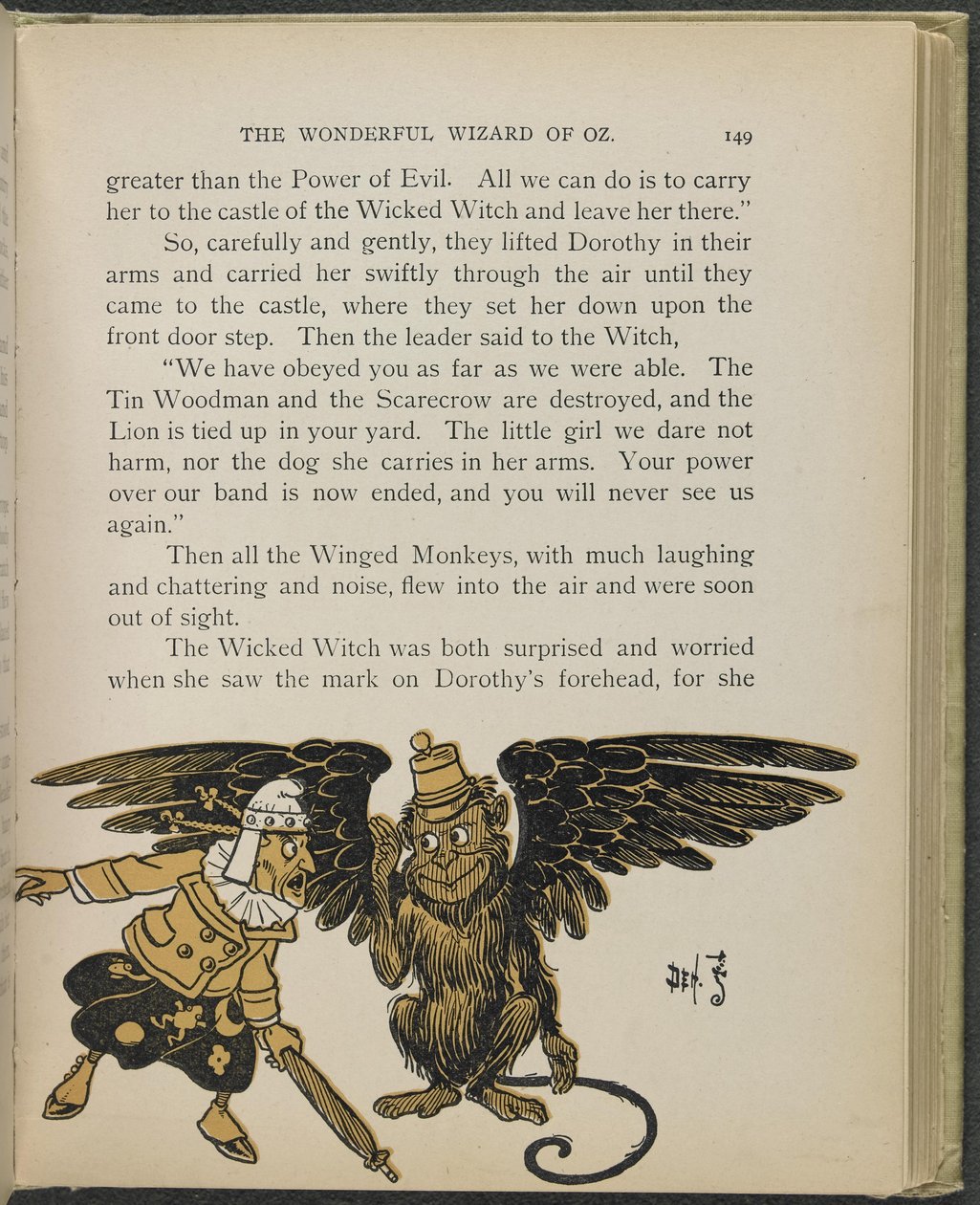 Illusztráció Lyman Frank Baum "Óz, a csodálatos varázsló" című művéből. alkotó: William Wallace Denslow