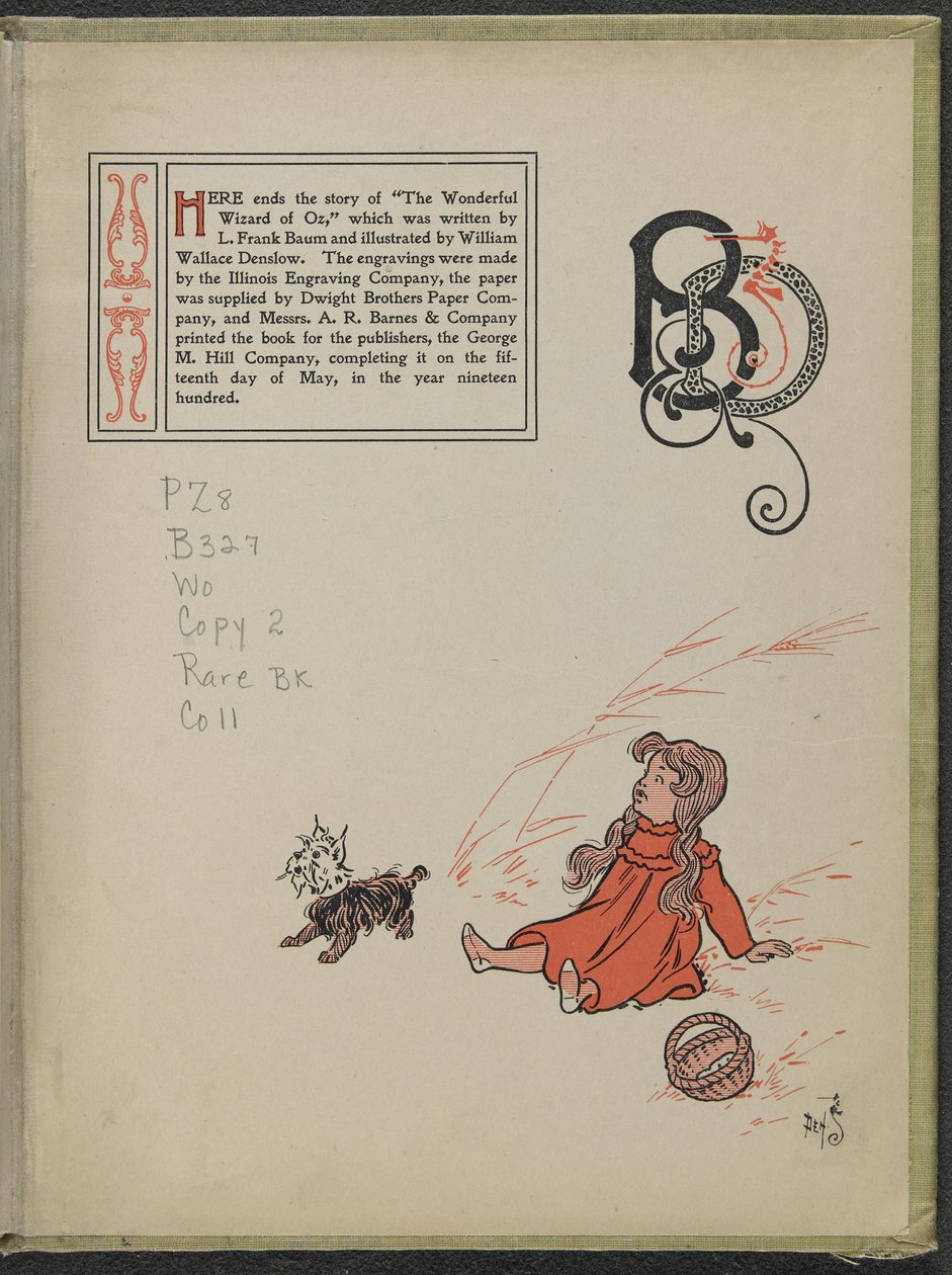 Illusztráció Lyman Frank Baum "Óz, a csodálatos varázsló" című művéből. alkotó: William Wallace Denslow