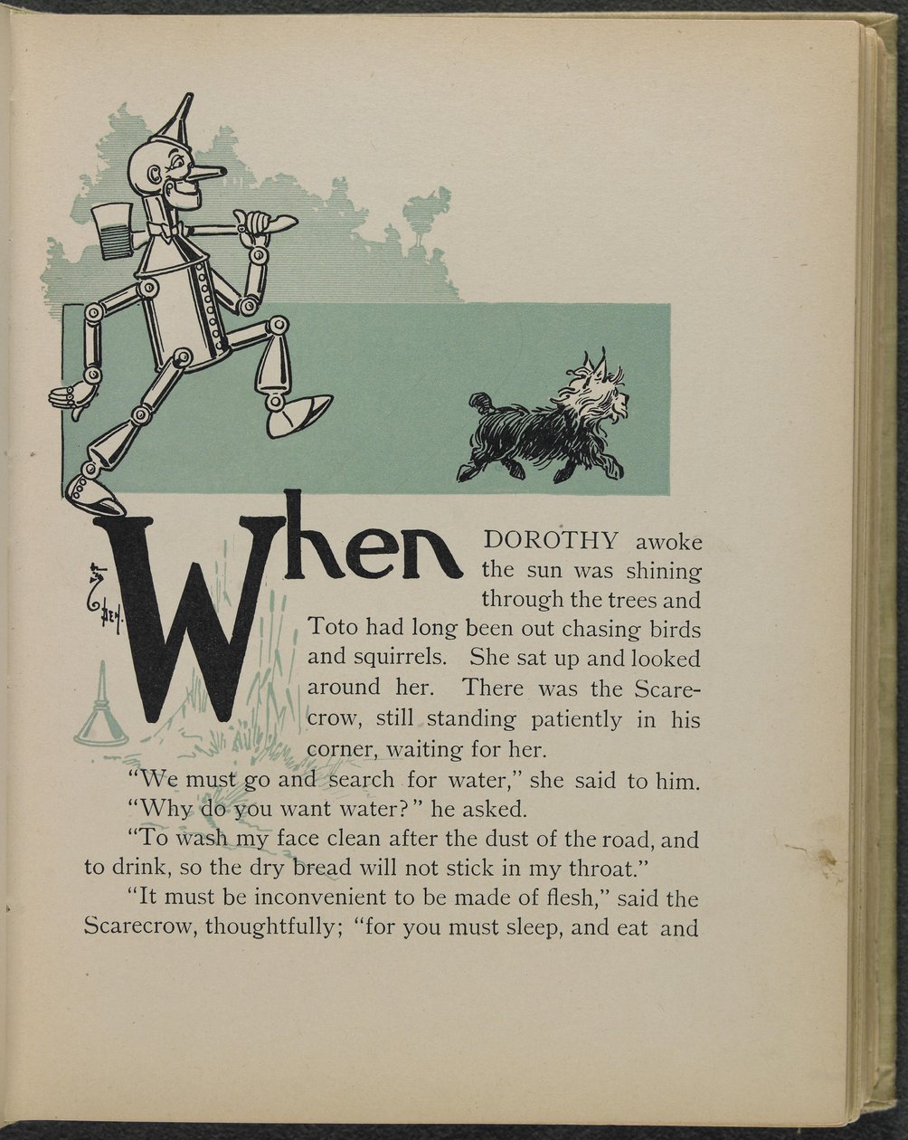 Illusztráció Lyman Frank Baum "Óz, a csodálatos varázsló" című művéből. alkotó: William Wallace Denslow