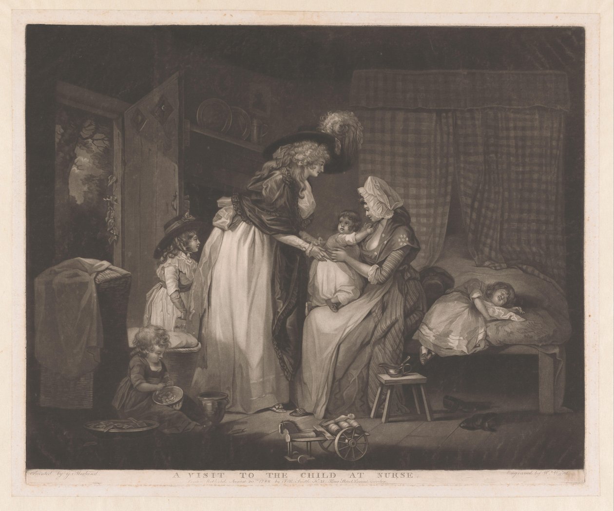 Anya meglátogatja gyermekét Látogatás a gyermeknél a nővérnél (cím a tárgyon) alkotó: William Ward