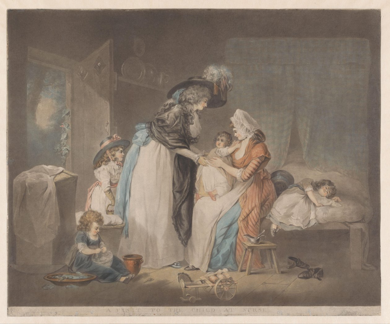 Anya meglátogatja gyermekétLátogatás a gyermeknél a nővérnél (cím a tárgyon) alkotó: William Ward