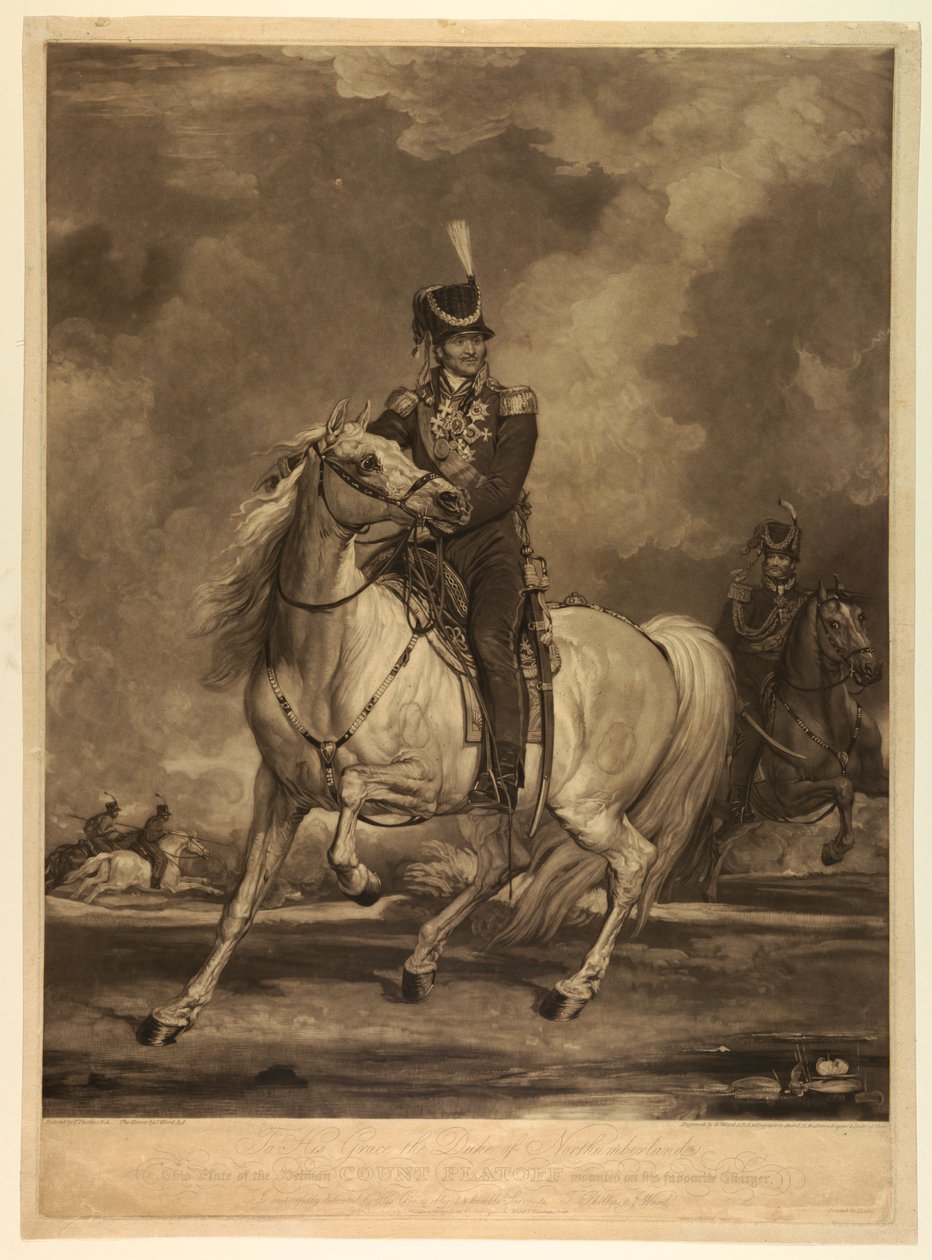 A hetman gróf Platoff a kedvenc töltőjére szerelve alkotó: William Ward
