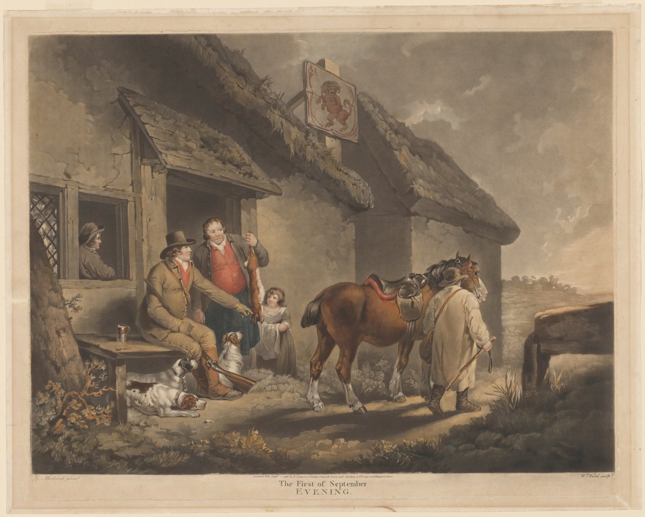 Szeptember elseje, este alkotó: William Ward after George Morland