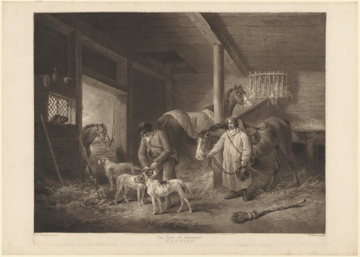 Szeptember elseje, reggel alkotó: William Ward after George Morland