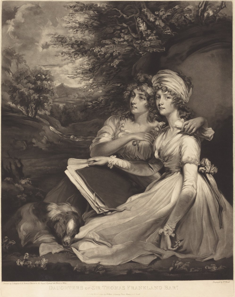 Sir Thomas Frankland Bart lányai (A nővérek) alkotó: William Ward after John Hoppner