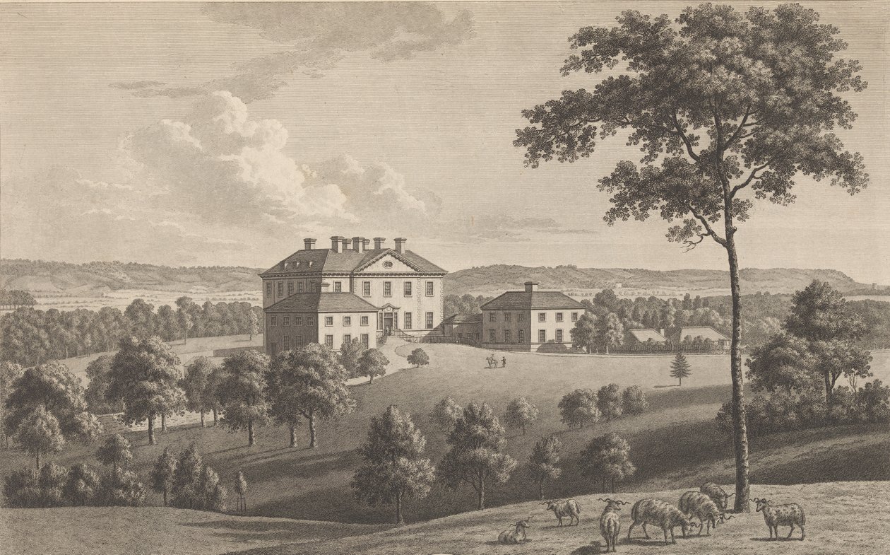 Montreal, Sevenoke közelében, Kent megyében, Edward Hasted, The History and T..., 1777-90 című művéből. alkotó: William Watts