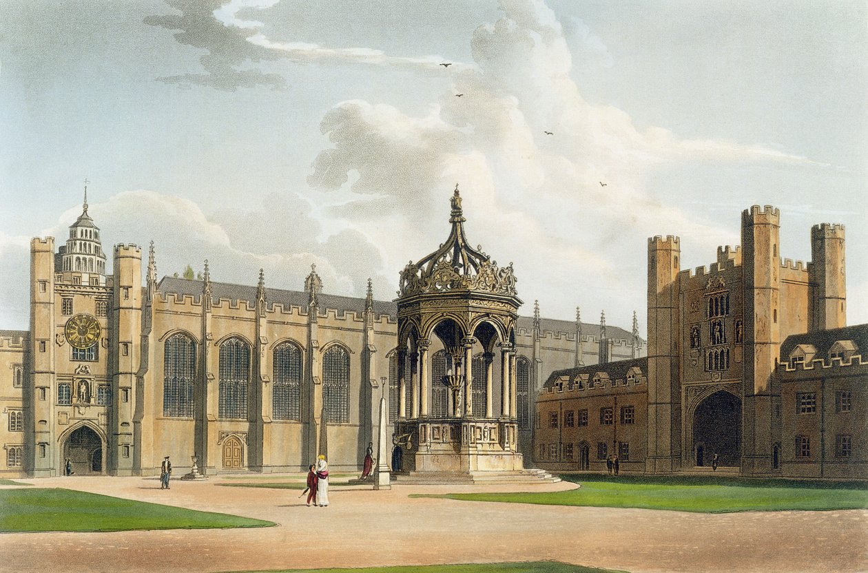 A Court of Trinity College, Cambridge, a 