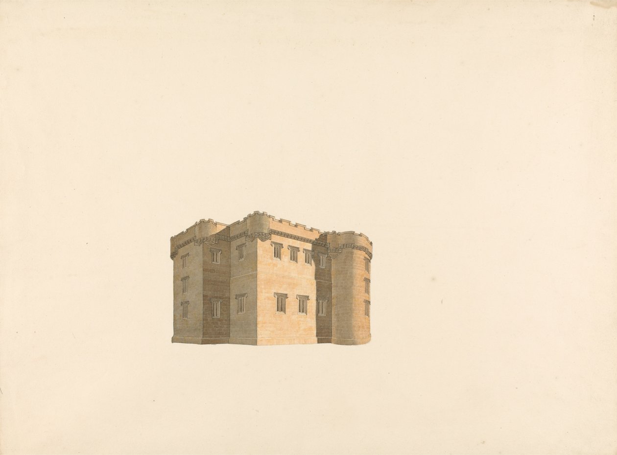 Cluny Castle, Aberdeenshire, Skócia: Perspektíva alkotó: William Wilkins