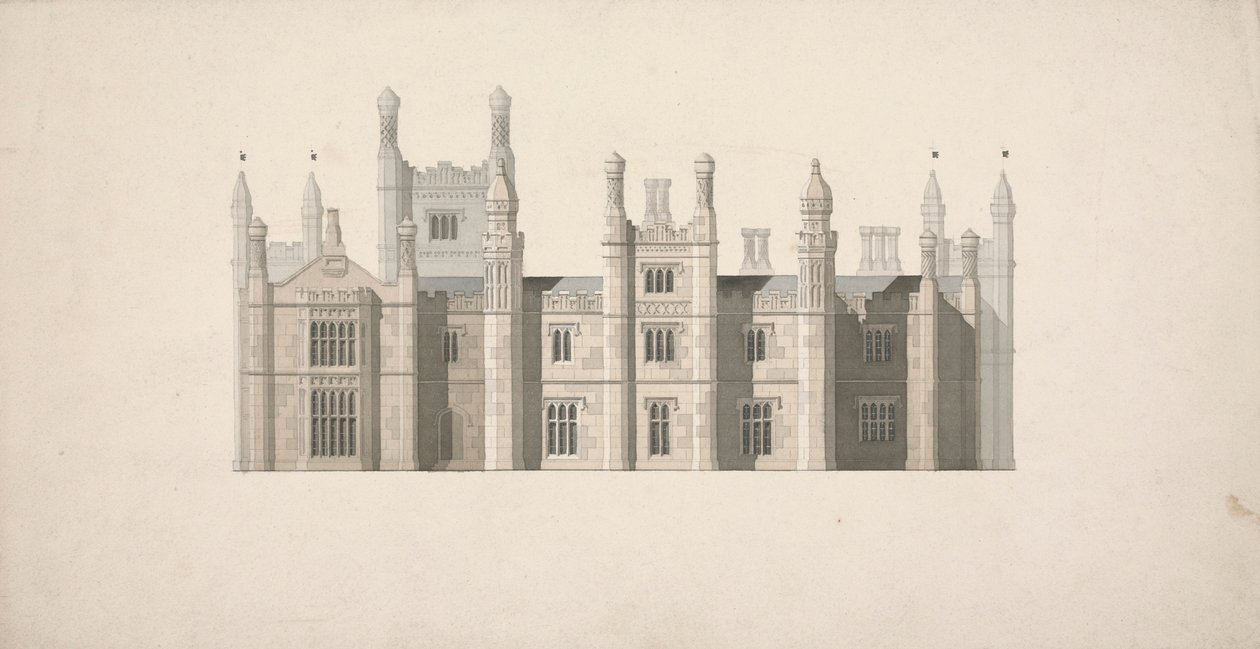 A cambridge-i főiskolák tervezett tervének emelése alkotó: William Wilkins