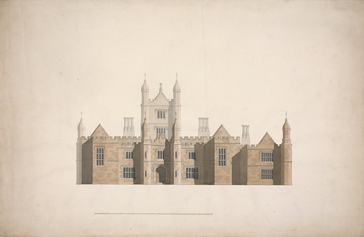 A cambridge-i főiskolák tervezett tervének emelése alkotó: William Wilkins