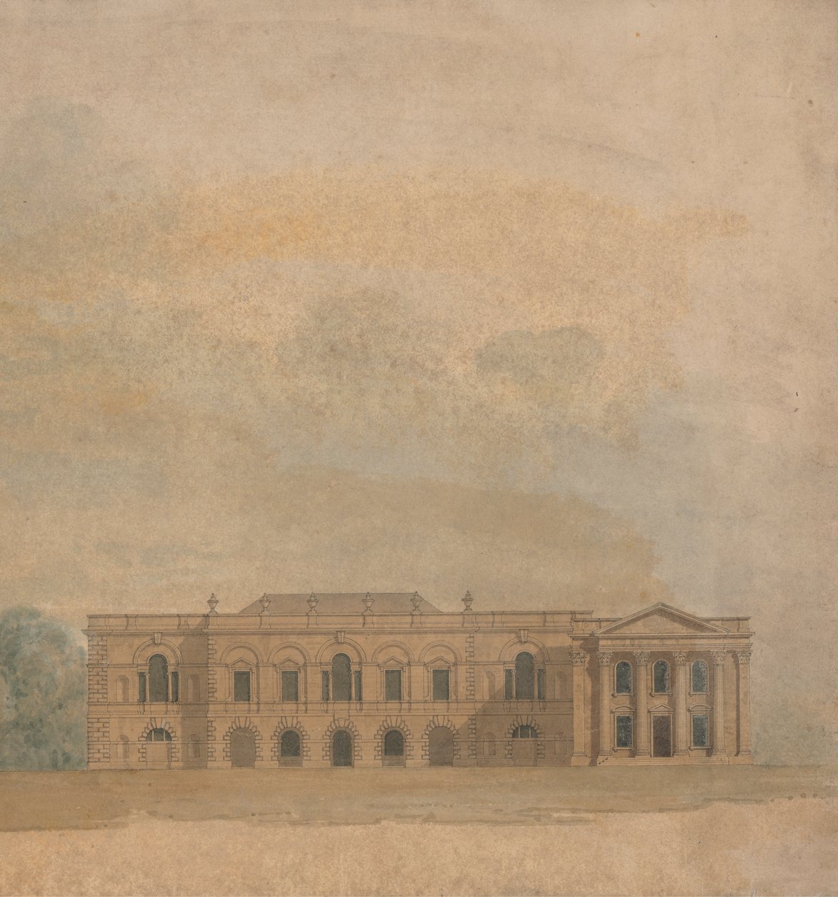 A cambridge-i főiskolák tervezett tervének emelése alkotó: William Wilkins