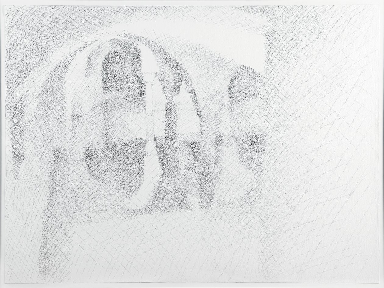 Elárasztott kripta, San Zaccaria, Velence, 2006 (ceruza papíron) alkotó: William Wilkins