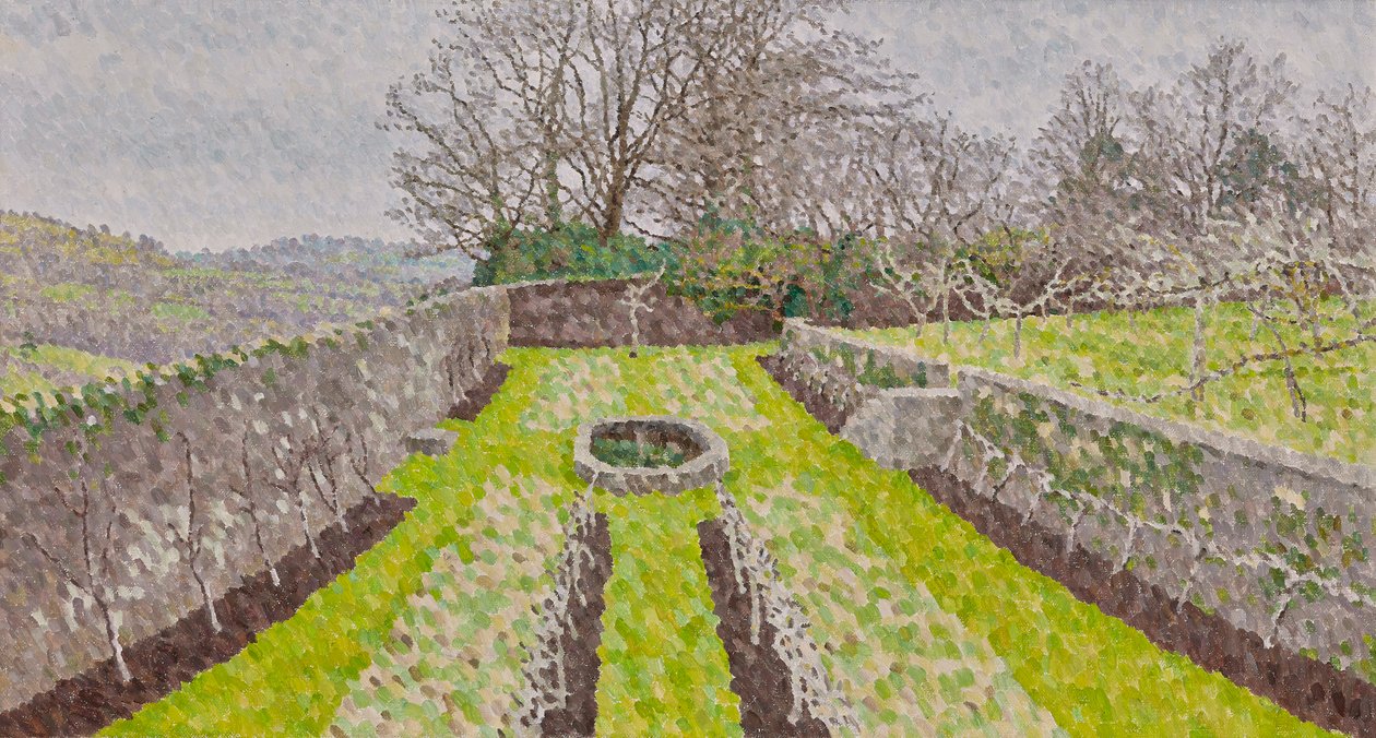 Pool Garden, tél, 2019 (olaj, vászon) alkotó: William Wilkins