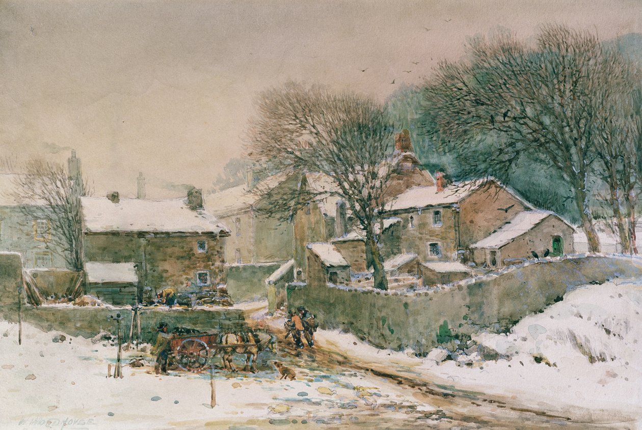 Heysham télen alkotó: William Woodhouse