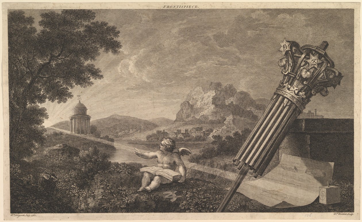 Frontispiece to Joshua Kirbys Építészeti perspektíva 1761, 1760. július. alkotó: William Woollett