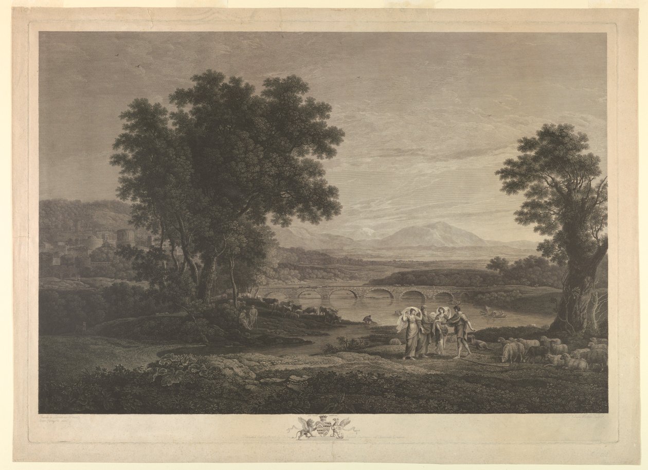 Jákob és Lábán (Il Ponti) alkotó: William Woollett