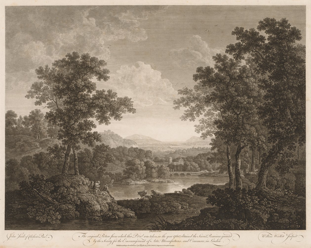 Tájkép. alkotó: William Woollett