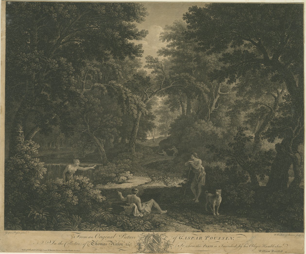 Shugborough – Erdei jelenet: metszet, és [?17. század közepe-vége] alkotó: William Woollett