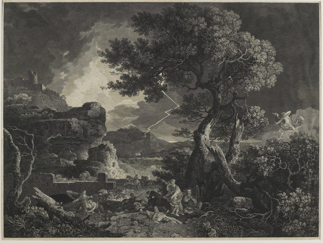 Niobe gyermekeinek pusztulása, 1761 alkotó: William Woollett