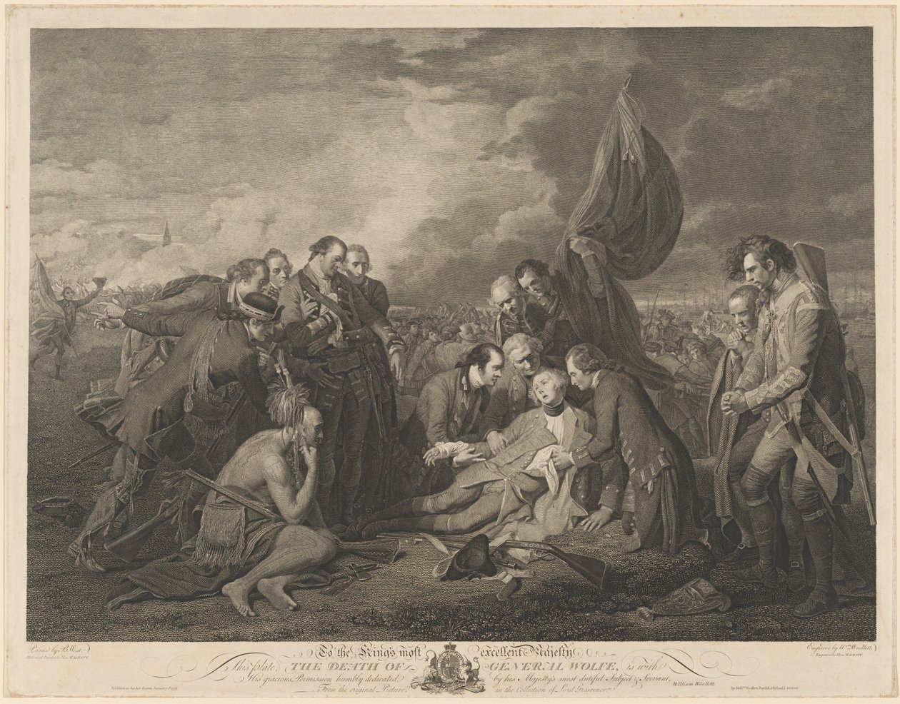 Wolfe tábornok halála alkotó: William Woollett after Benjamin West