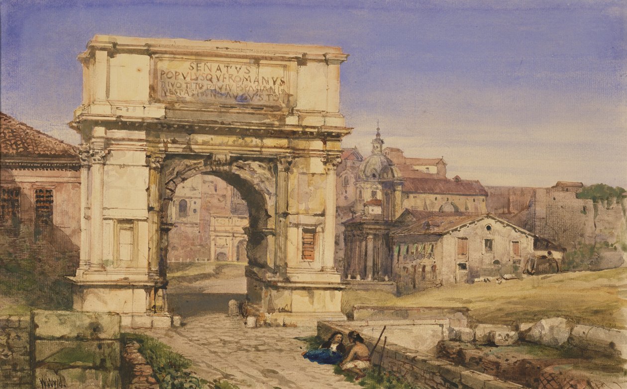 The Arch of Titus, Rome (watercolor on paper) alkotó: William Wyld