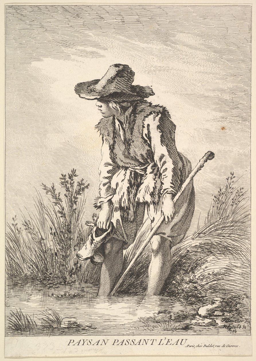 Parasztátkelő víz, 1786. alkotó: William Wynne Ryland