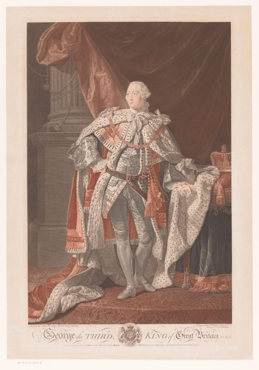 Az Egyesült Királyság III. György portréja Harmadik György, Nagy-Britannia királya (cím a tárgyon) alkotó: William Wynne Ryland
