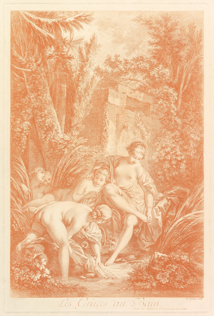 The Grâces au Bain The Graces at the Bath, 1756. alkotó: William Wynne Ryland