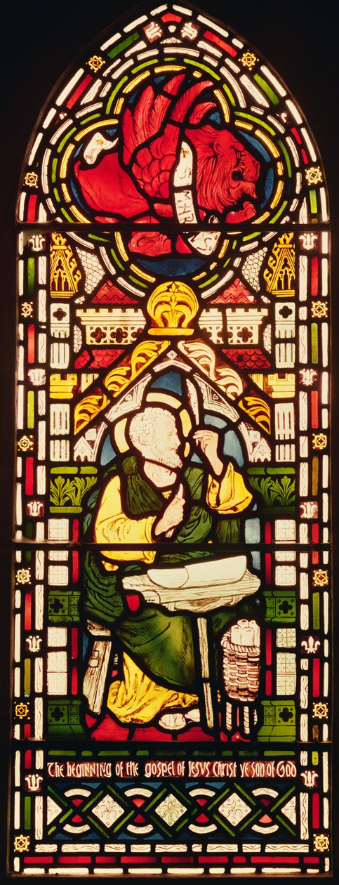 Szent Márk, 1870 körül (ólomüveg) alkotó: William and Company Morris