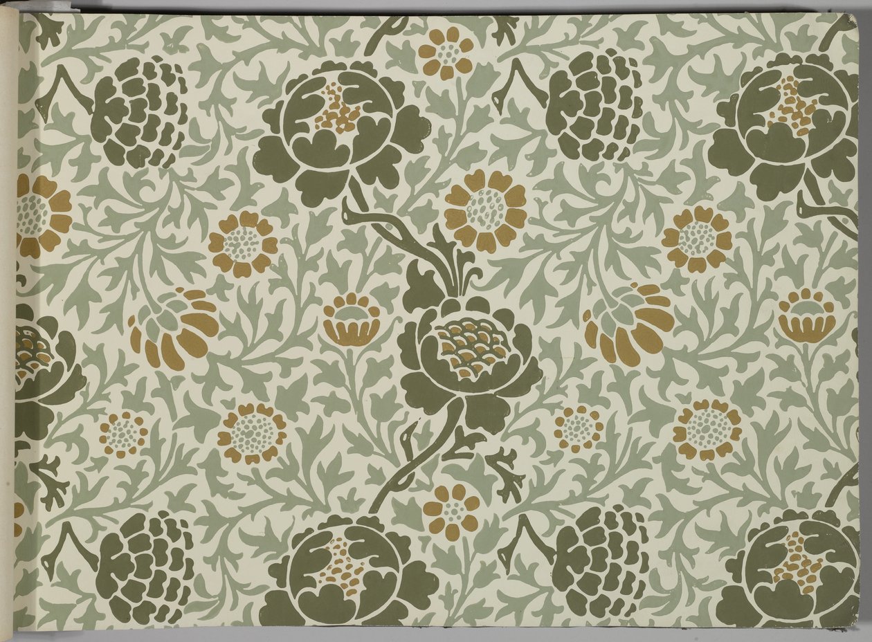 Tapéta mintakönyv, 1917 előtt (nyomtatott) alkotó: William and Company Morris