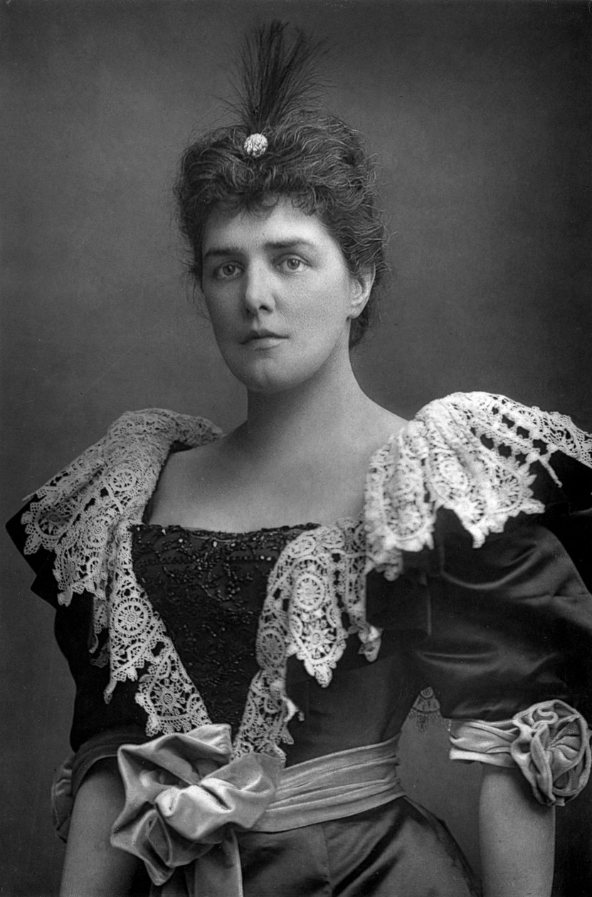 Lady Randolph Churchill 1854-1921, amerikai társadalom szépsége, 1893. alkotó: William and Daniel Downey