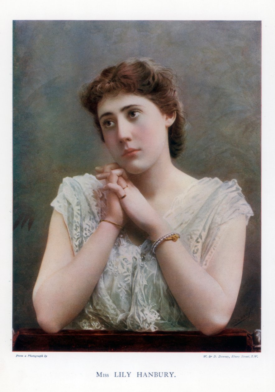 Lily Hanbury angol színpadi színésznő, 1901. alkotó: William and Daniel Downey
