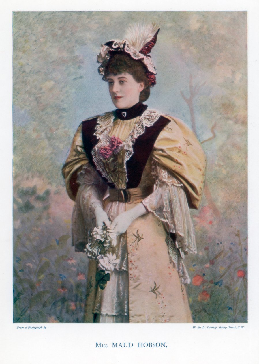 Maud Hobson színésznő, 1901. alkotó: William and Daniel Downey