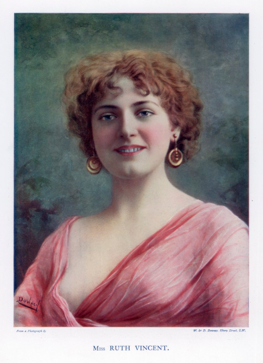 Ruth Vincent, színésznő és énekes, 1901. alkotó: William and Daniel Downey