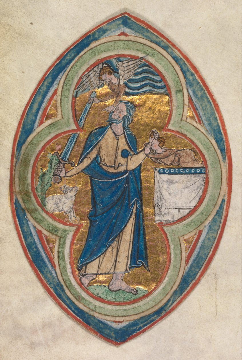 Miniatűr, kivágva a Krisztus genealógiájának történetének kompendiumából..., 1200-1250 alkotó: William de Brailes